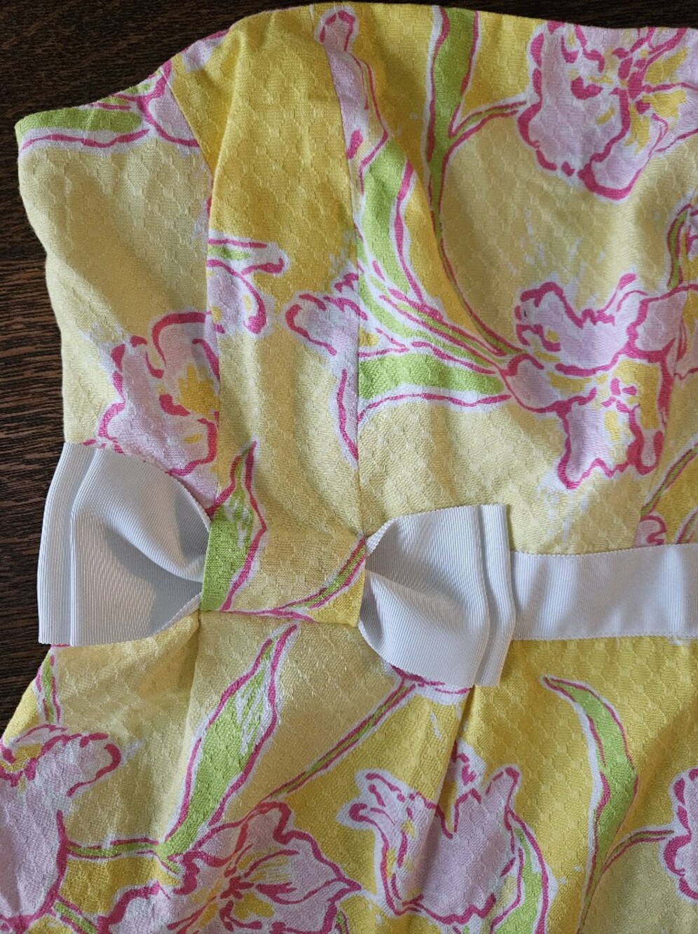 Lilly Pulitzer Amberly Dress Starfruit Day Lilly Floral Yellow Pink Size 10 NWT - Picture 7 of 11